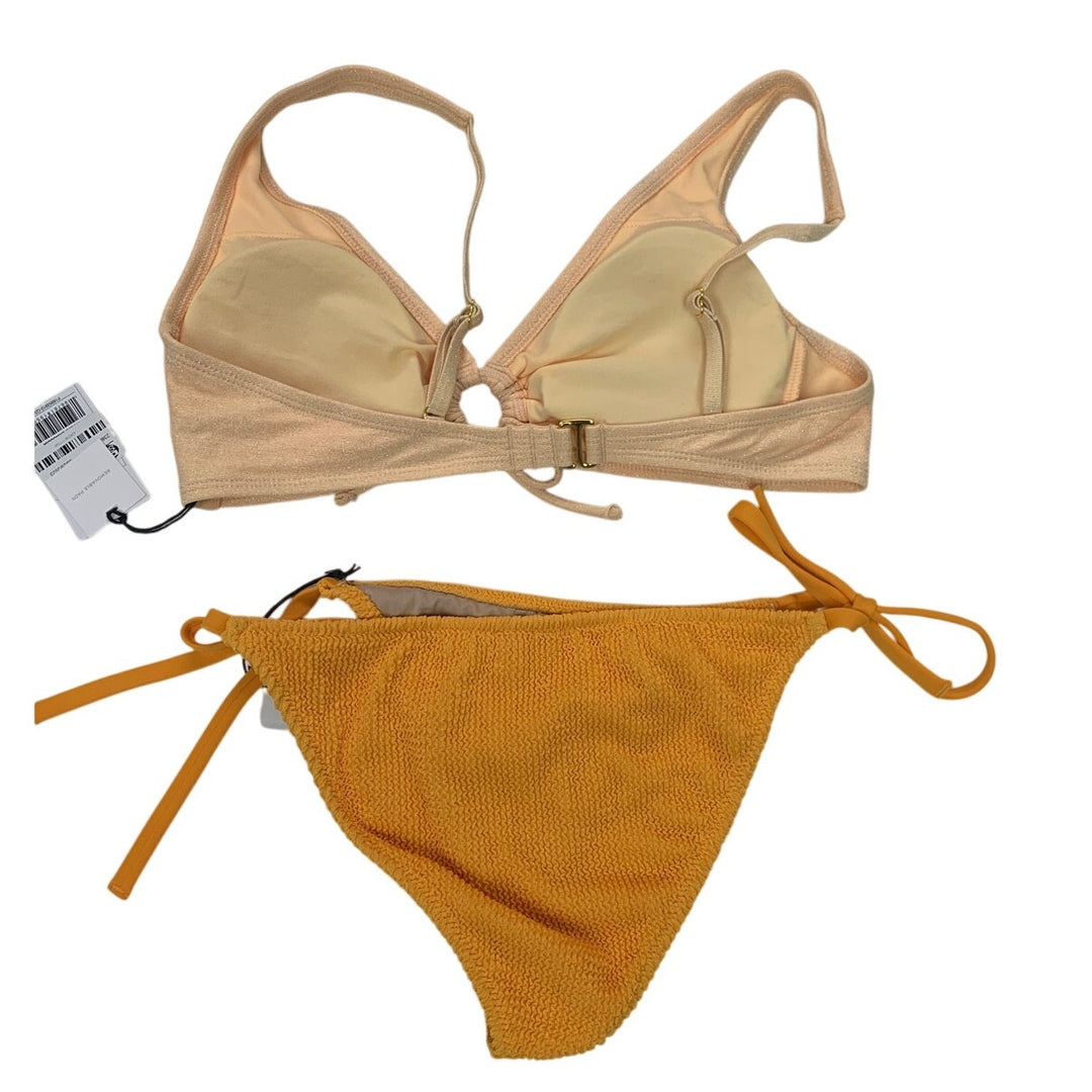 NWT New Shade &amp; Shore Womens Small Side Tie Cheeky Bottom Padded Bikini Set
