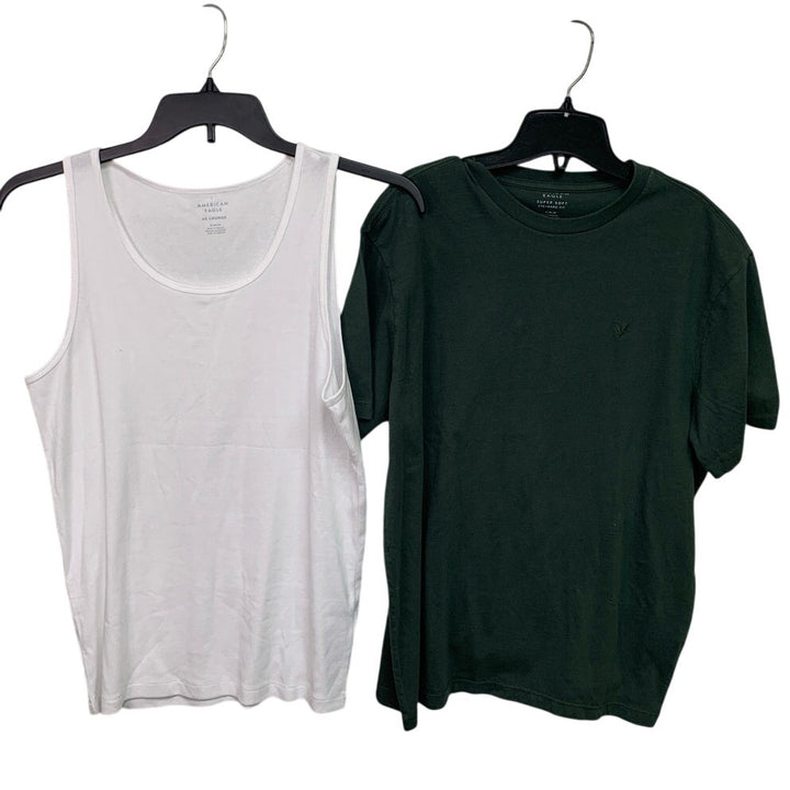 2 New American Eagle Mens Medium Short Sleeve Sleeveless Tank Top Shirts