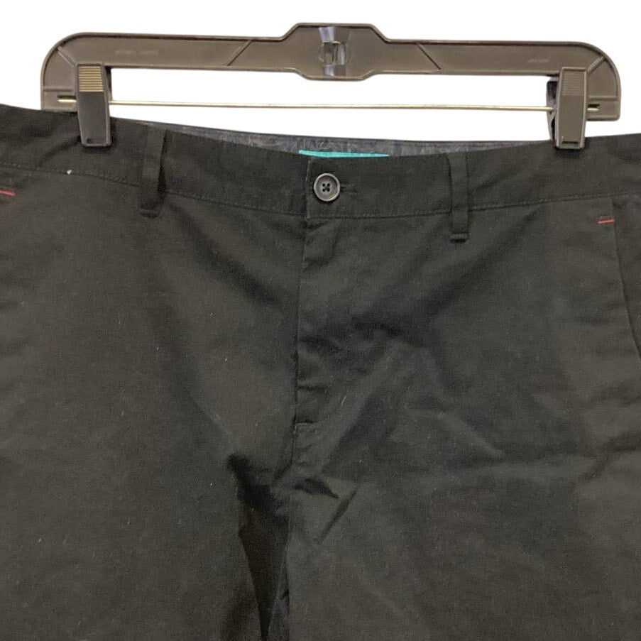Perruzo Los Angeles Size Mens Size 36 Cotton Blend Black Chino Shorts w Pockets