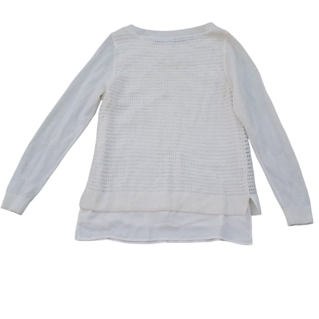 The Limited Womens Small Cream Long Sleeve Crew Neck Lined Knit Sweater