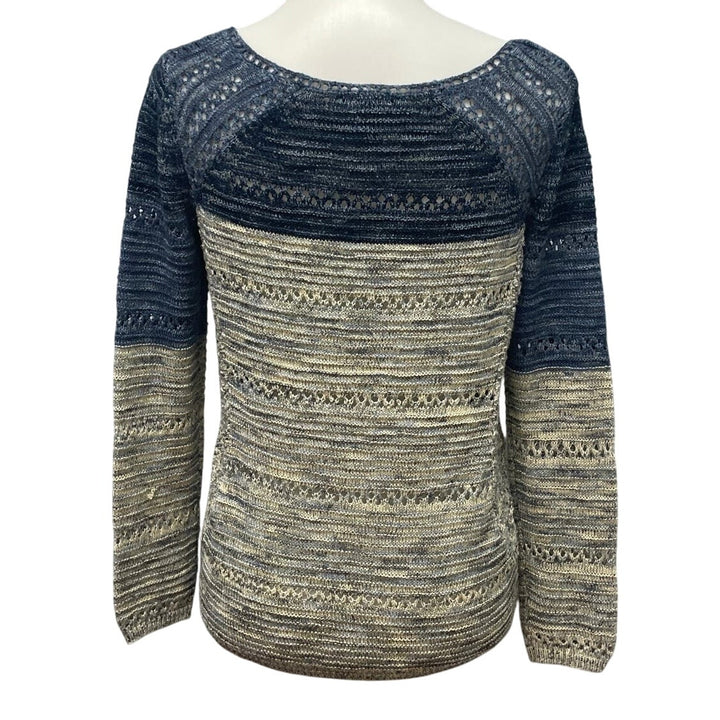 INC Womens Large Long Sleeve Loose Knit Acrylic Blend Crew Neck Pullover Sweater