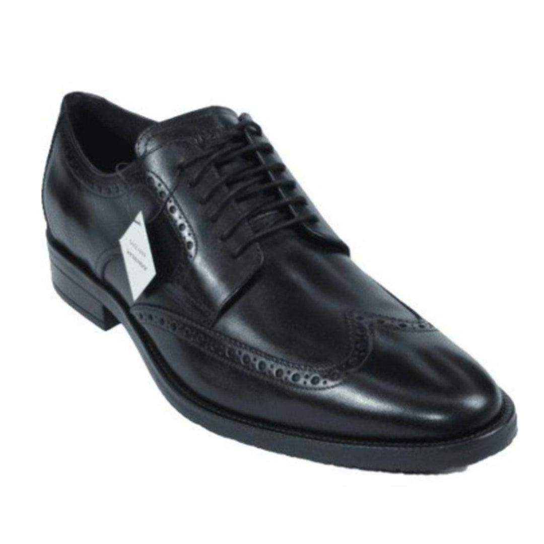 New In Box Cole Haan Men Size 8.5 Black Leather Lace Wing Oxford Grand 360 Shoes