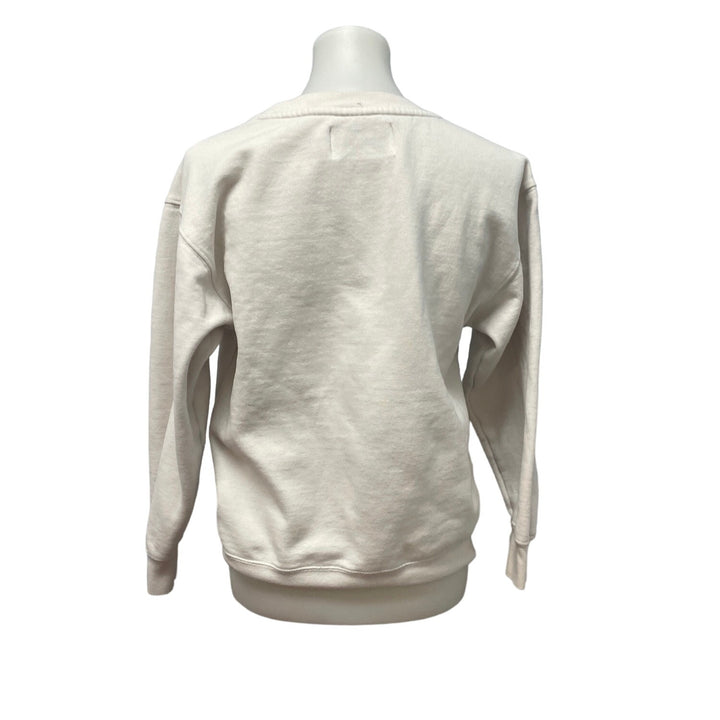 Calvin Klein Jeans Womens XS Gold Sequin CK Logo Cotton Blend Sweatshirt