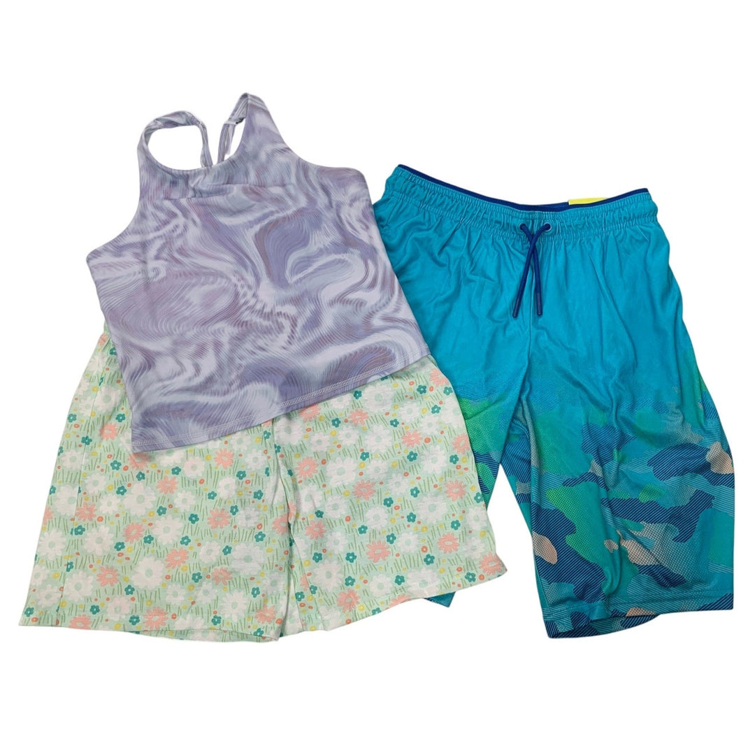 Lot of 3 New All in Motion Cat &amp; Jack Girls XL Tank Top Lounge Athletic Shorts