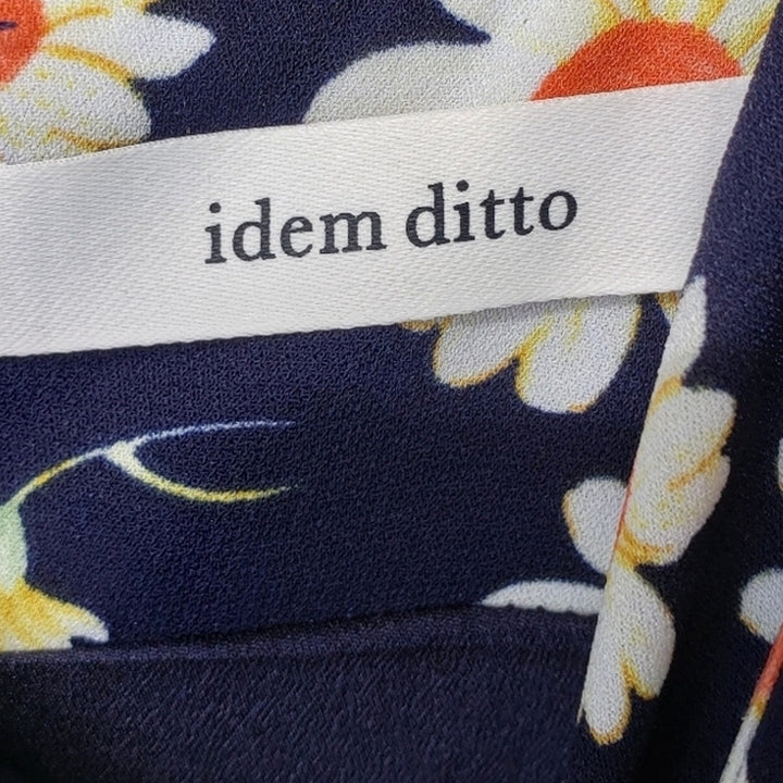 Idem Ditto Womens Large 100% Polyester Floral Thin Strap Back Zip A Line Dress