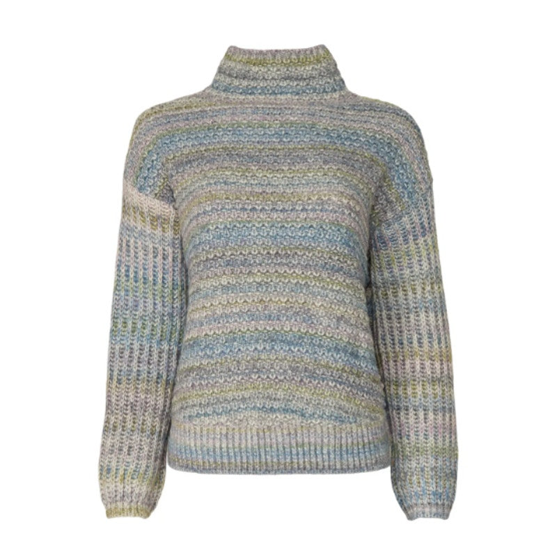 Club Monaco Womens Small Pastel Space Dye Long Sleeve Mock Neck Knit Sweater