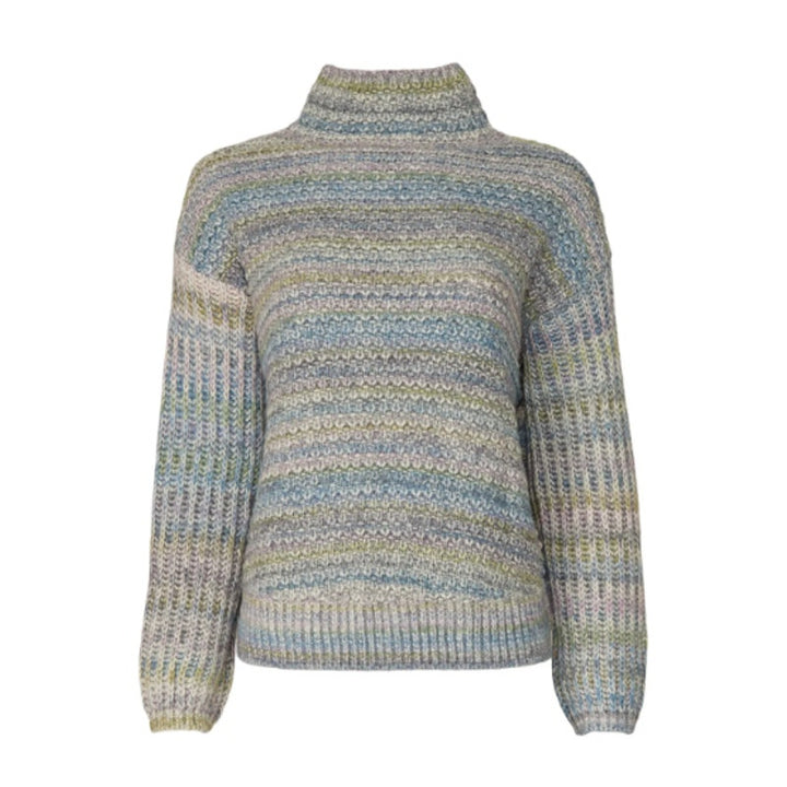 Club Monaco Womens Small Pastel Space Dye Long Sleeve Mock Neck Knit Sweater