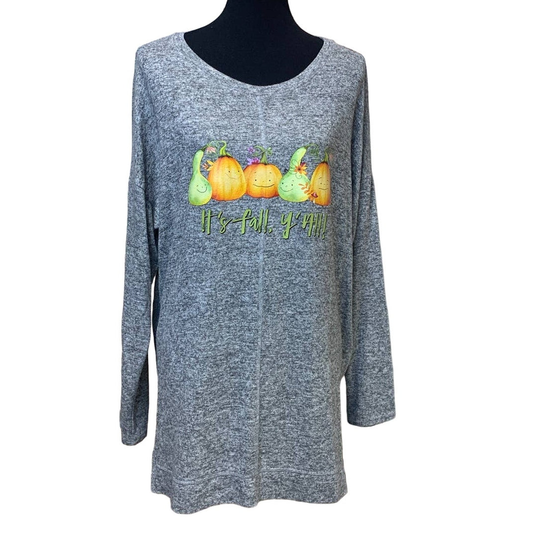 Hand Printed Upcycled XL Gray It&
