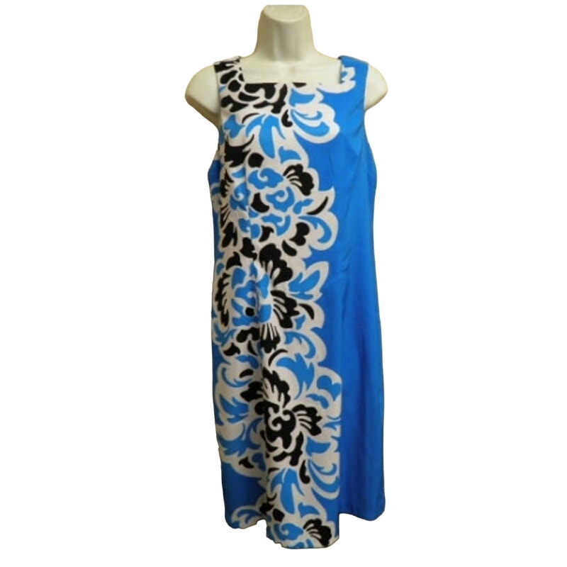 DressBarn Womens Size 6 Sleeveless Boat Neck Floral Polyester Blend Sheath Dress