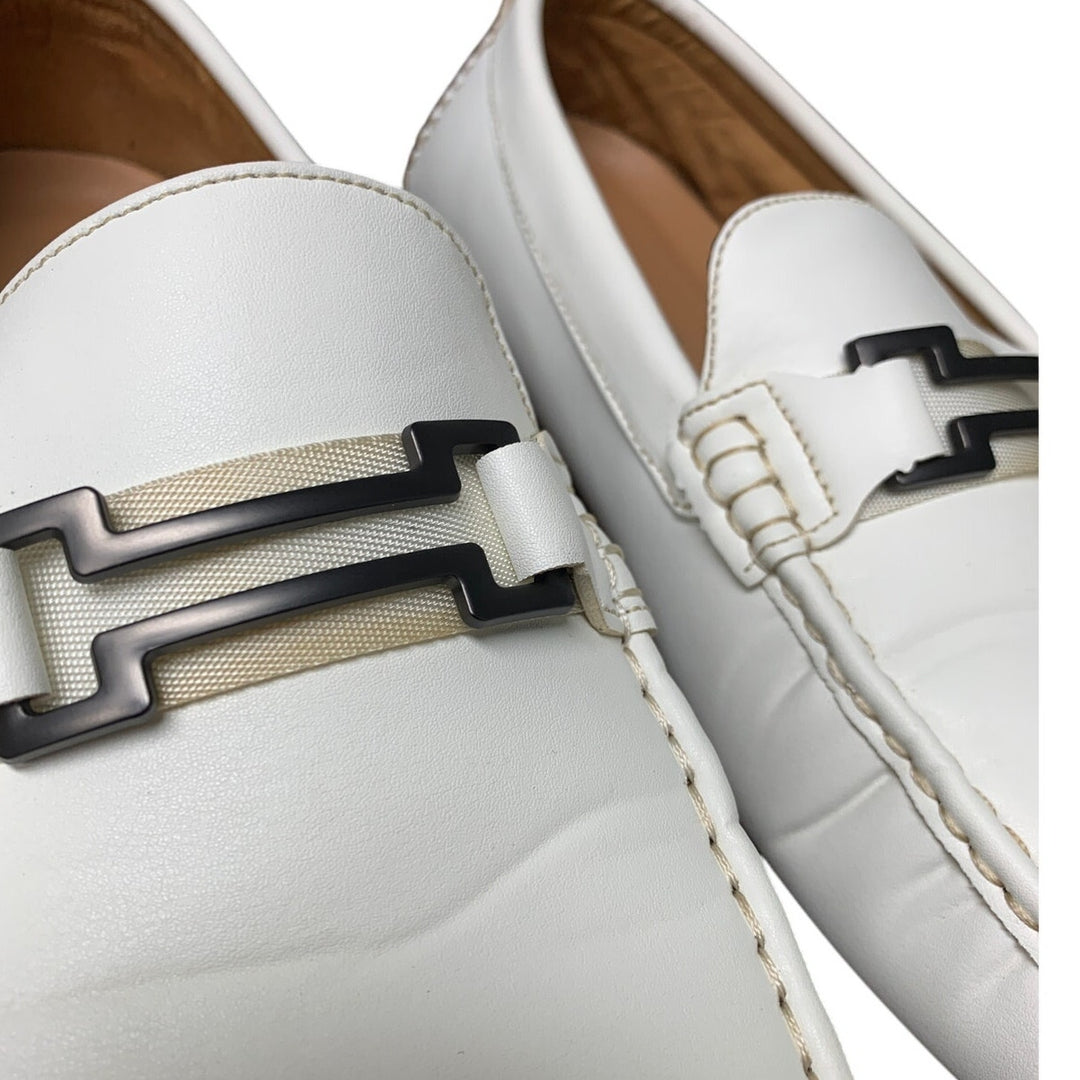 Bruno Marc Mens Size 14 White Faux Leather Driving Loafers Casual Slip On Shoes