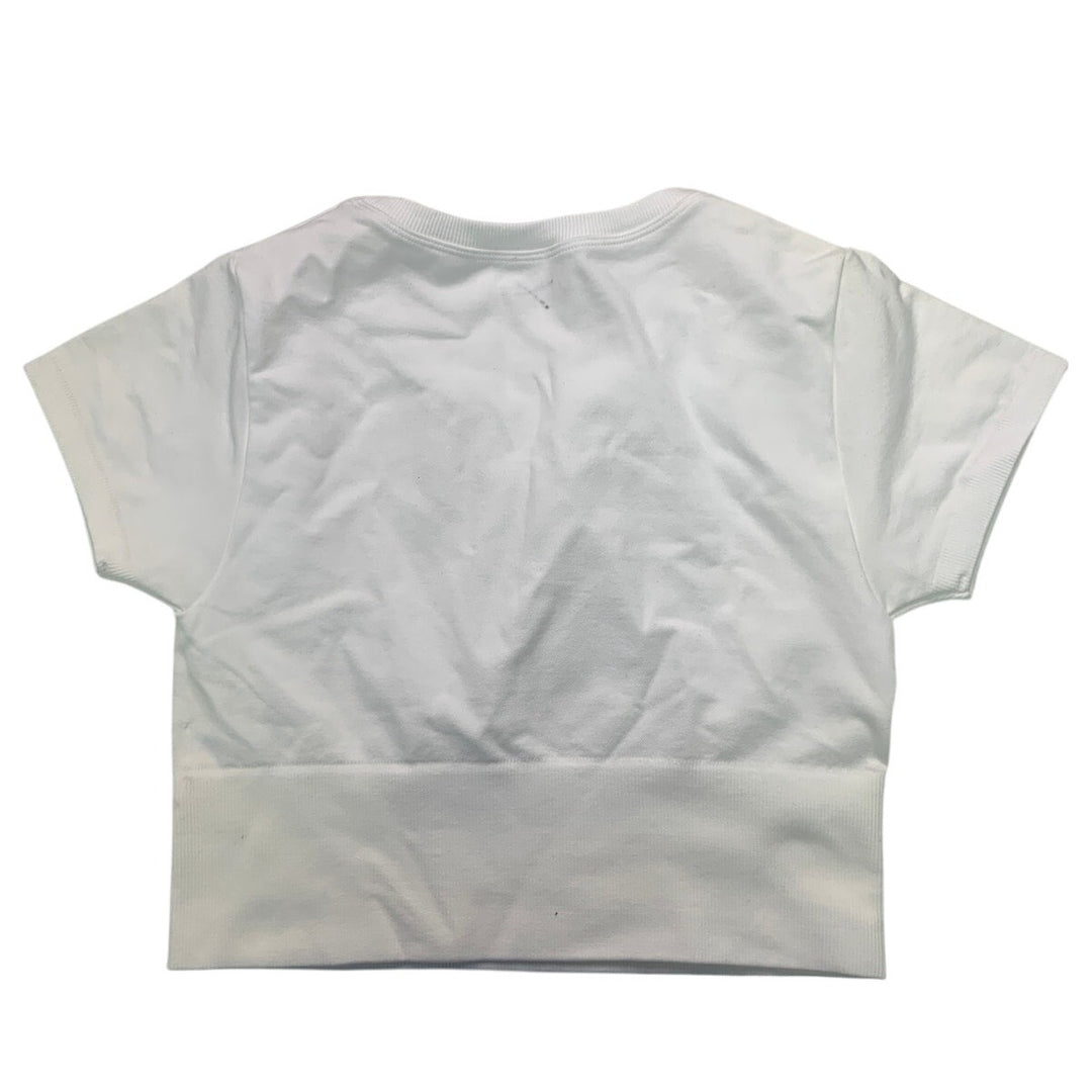 New OFFLINE By Aerie Womens Small White Sidewalk Seamless Cropped T-Shirt