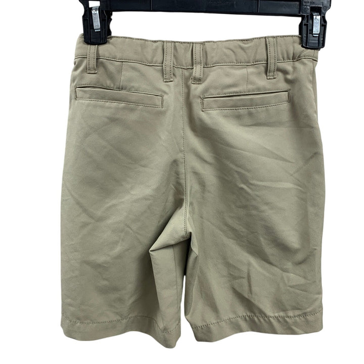2 New Cat &amp; Jack Boys Size 7 Tan Blue Adjustable Waist PolySpandex Shorts
