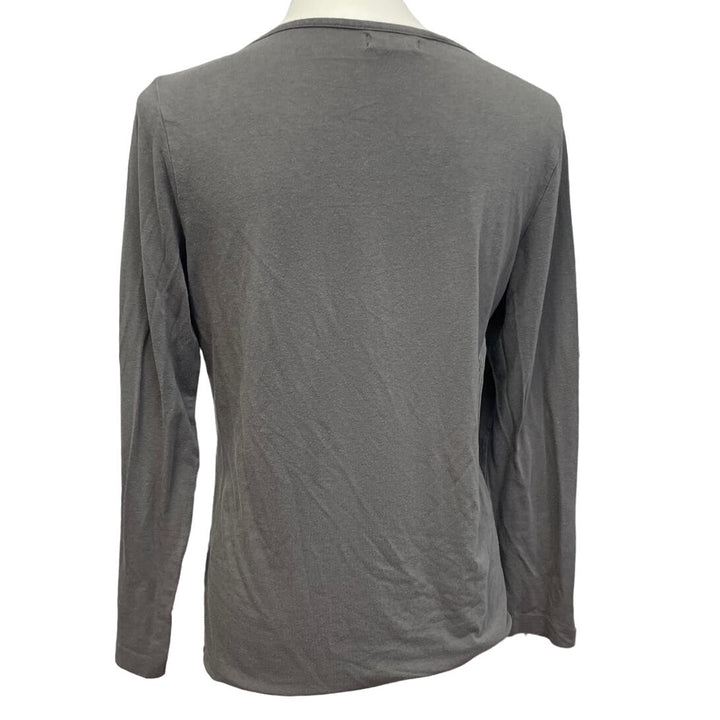 Dana Buchman Intimates Womens Small Modal Cotton Blend Long Sleeve V-Neck PJ Top