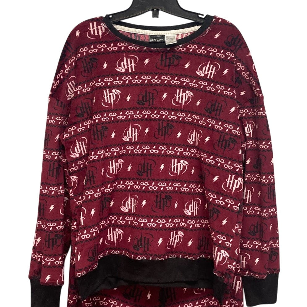 Harry Potter Womens Small Super Soft Warm Polyester 2 Pce Long Sleeve Pajama Set