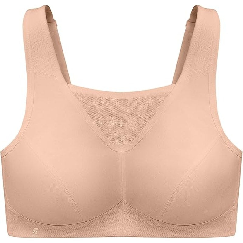 New Glamorise Womens 50F Cafe Full Figure Wire Free No Bounce Sports Bra
