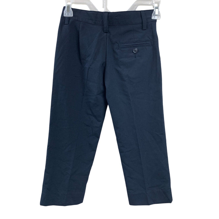 New Cat &amp; Jack Boys Size 6 Navy Blue PolyRayon Long Adjustable Waist Dress Pants