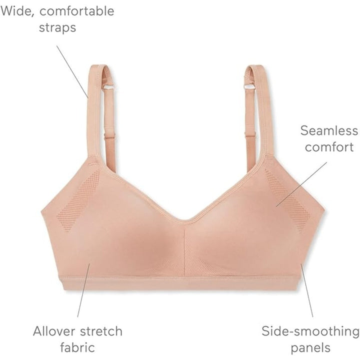 NWT New Warners Womens Medium 34C Underarm Smoothing Lightly Lined Wireless Bra