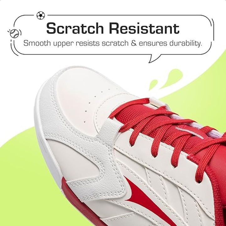 Dream Pairs Kids Size 13 White Red Soccer Baseball Softball Cleat Athletic Shoes