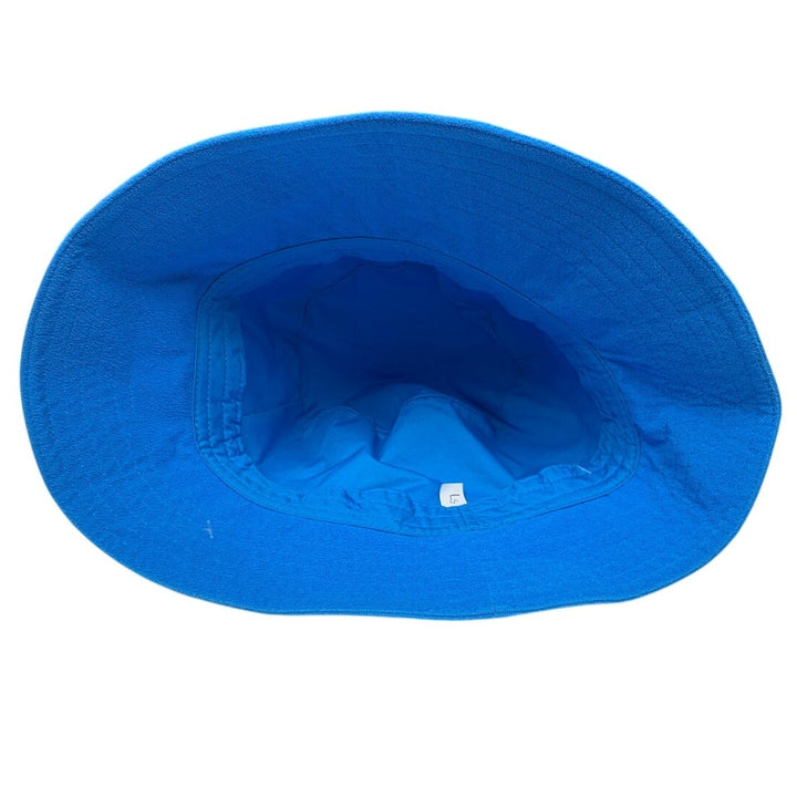 New Aerie Solid Blue Soft Velourlike One Size Cotton Canvas Bucket Hat