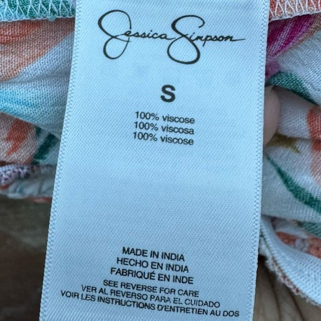 NWT New Jessica Simpson Womens Small Tiered Floral Gardenia Viscose Maxi Skirt