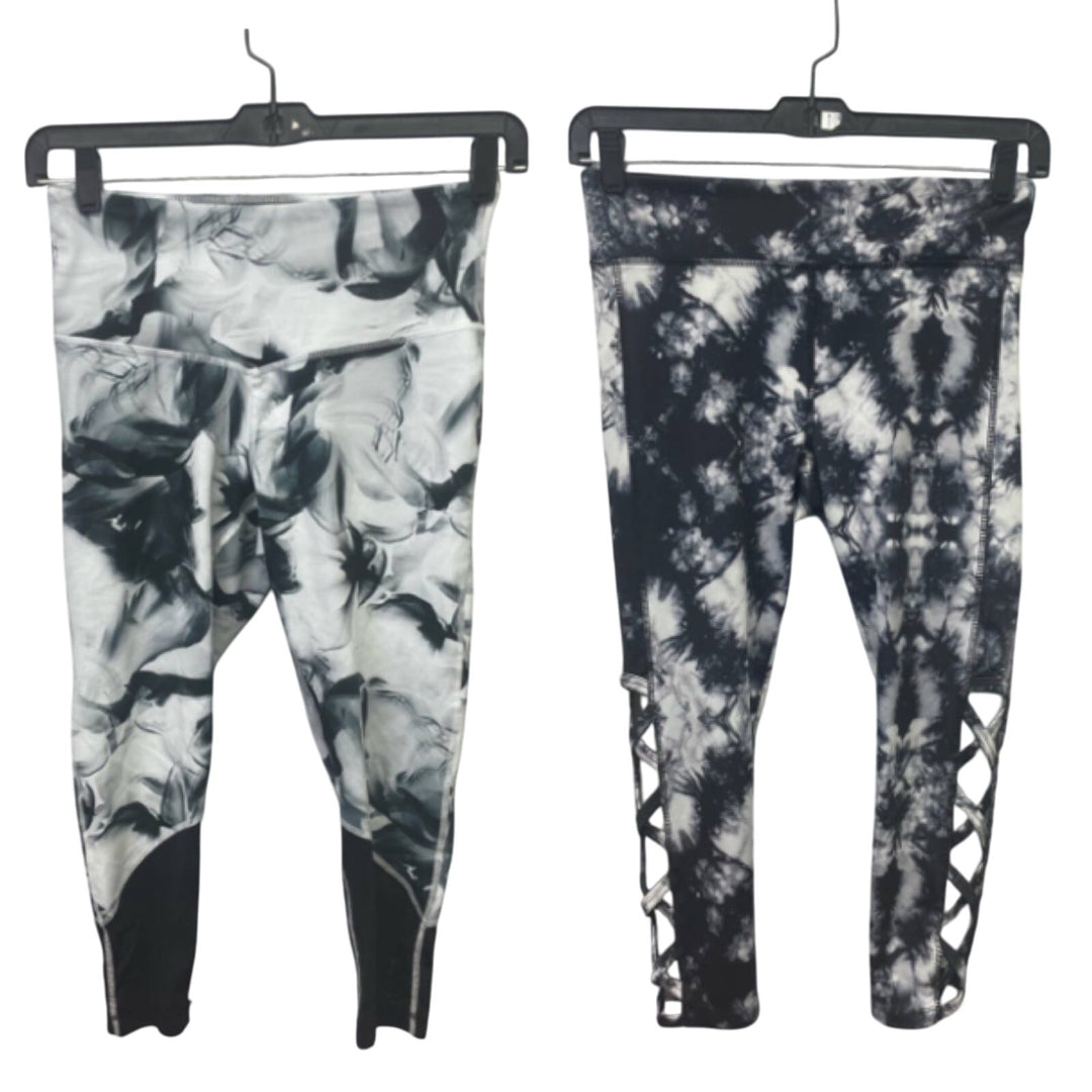 Lot of 2 Vogo Athletica &amp; Zella Medium Stretch Polyester Athletic Ankle Leggings