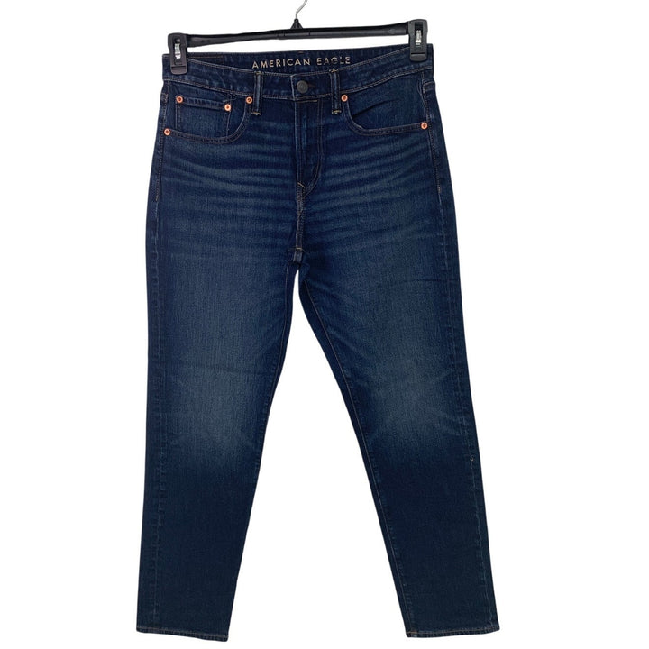 New American Eagle Womens 32X32 Cotton Blend Athletic Fit Dark Denim Blue Jeans