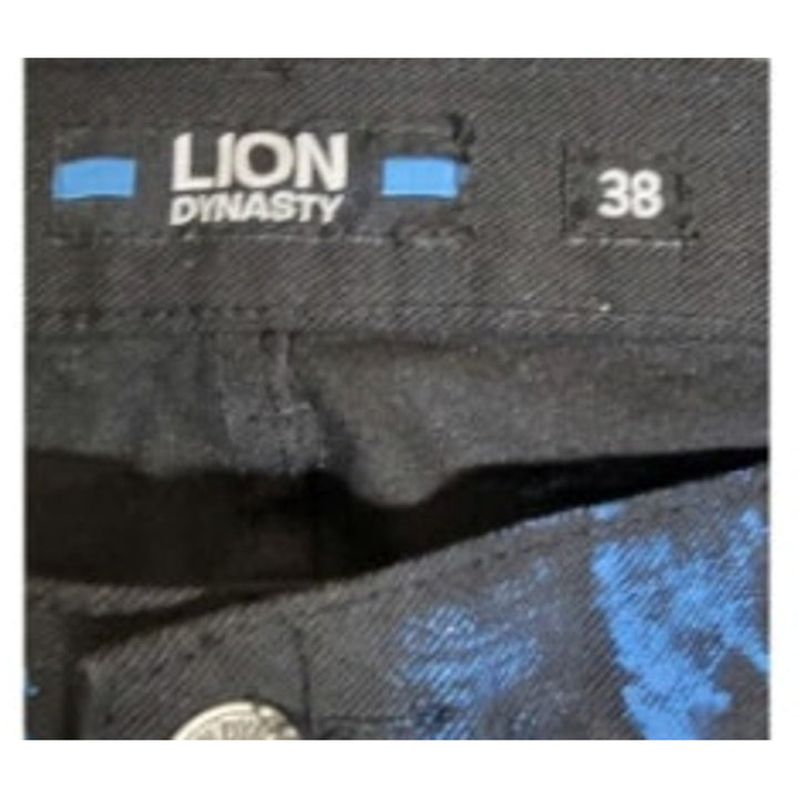 Lion Dynasty Mens Size 38 Premium Denim Factory Distressed Paint Splash Shorts