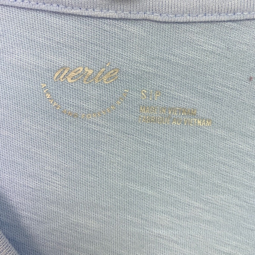 2 New Aerie Womens Small Heathered Lost In a Day Dream Bow Long Sleeve T Shirts