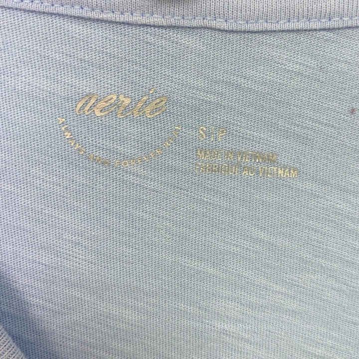 2 New Aerie Womens Small Heathered Lost In a Day Dream Bow Long Sleeve T Shirts
