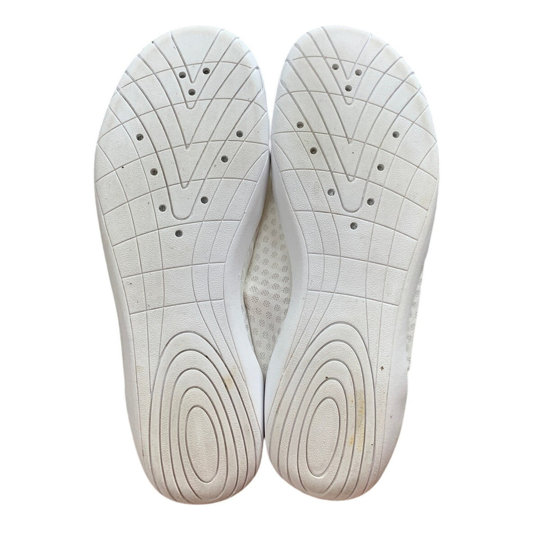 WateLves Womens Size 9.5 White Quick Dry Aqua Socks Pool Water Aerobics Shoes