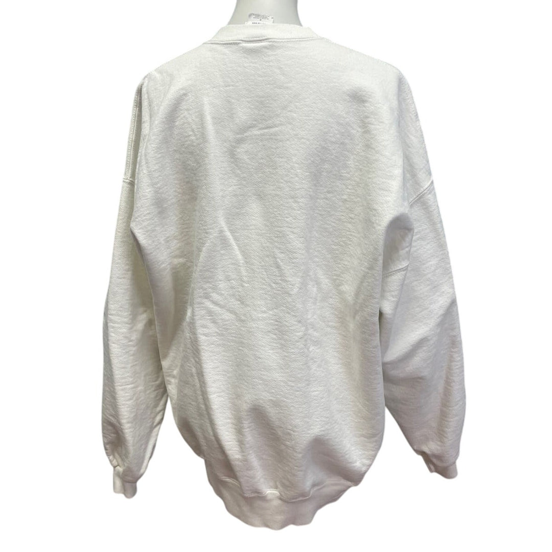 Mens 2X Heavy Duty Long Sleeve Cotton Blend Embroidered Deer Warm Sweatshirt