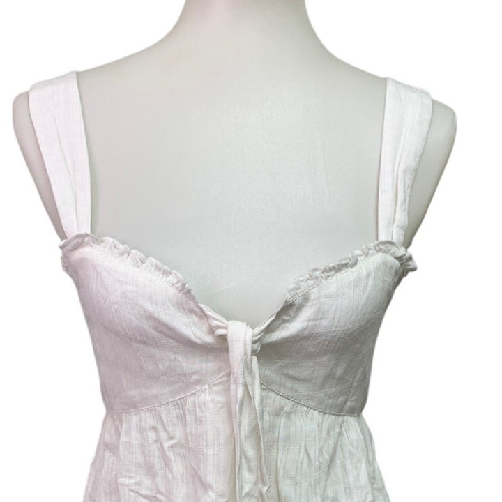 New American Eagle Womens Medium Sweetheart Front Tie Adjustable Thin Strap Top