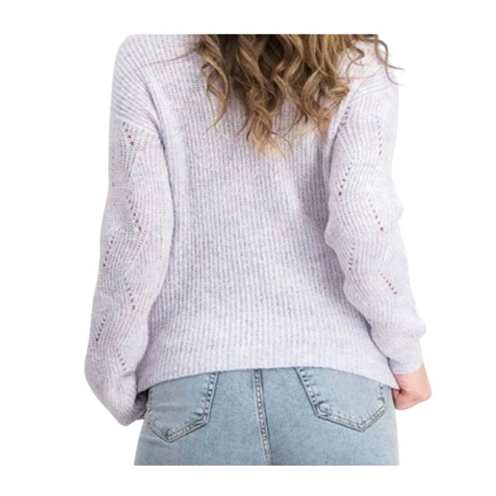New Hippie Rose Juniors Medium Marled Mock-Neck PolyBlend Pastel Colors Sweater