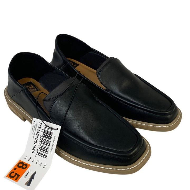 New In Box DV Dolce Vita Womens Size 8.5 Flirty Black Faux Leather Loafer Shoes