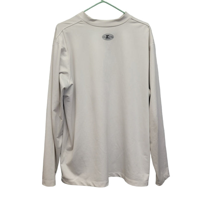 Starter Mens 3XL White PolySpandex Long Sleeve Crew Neck Athletic Shirt
