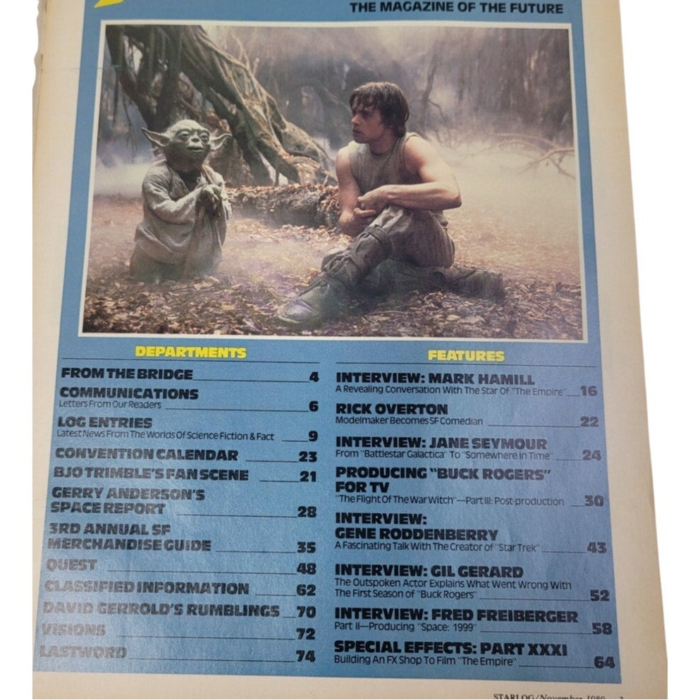 Vintage November 1980 Starlog Magazine of the Future 