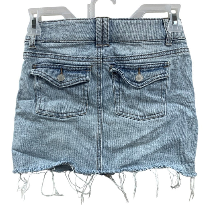 New Art Class Girls Medium Adjustable Waist Factory Distressed Denim Jean Skirt