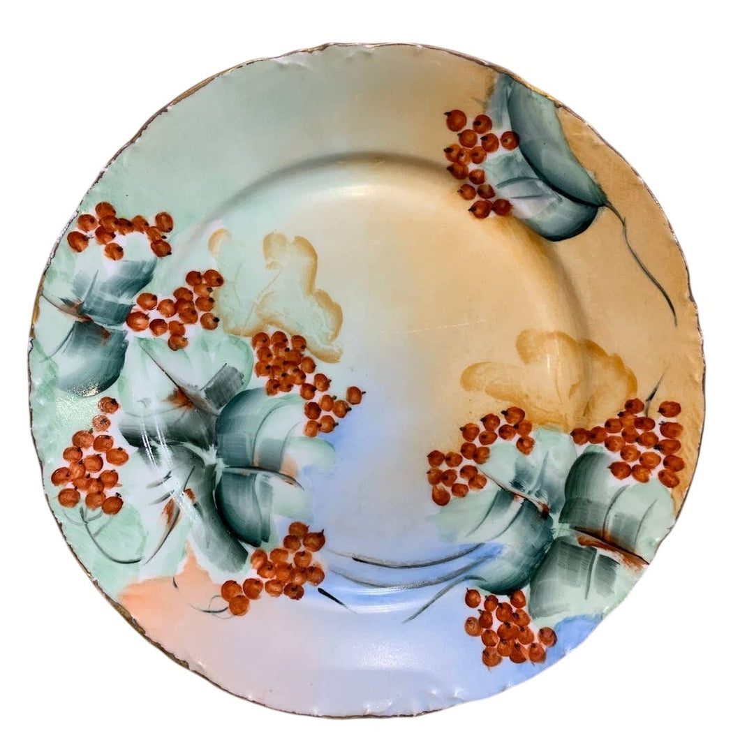 Vintage Versailles Bavaria Germany Porcelain Ceramic Berry Botanical Plate Dish