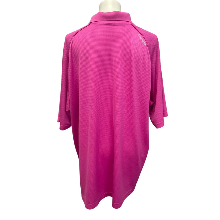 Slazenger Mens XXL 100% Polyester Textured Short Sleeve Collared Polo Shirt