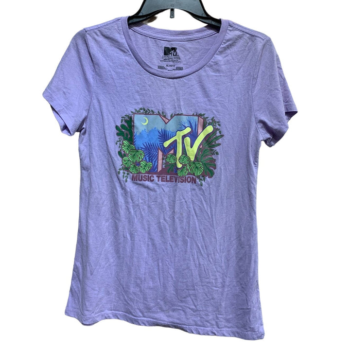 MTV Viacom Music Television Youth XL Cotton Blend Short Sleeve Graphic Tee