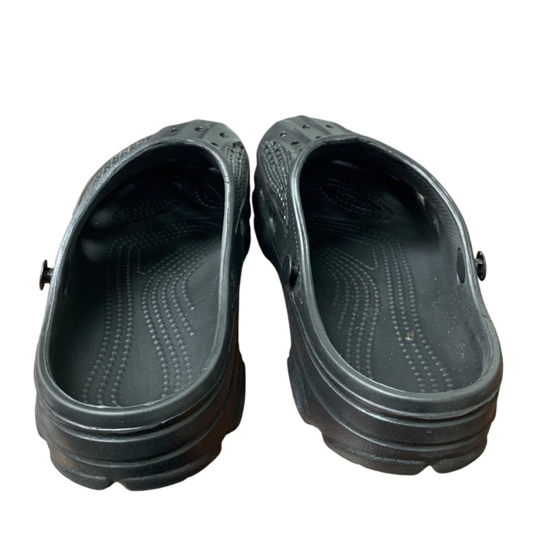 Beslip Mens 9.5 Womens 10.5 Black No Heel Strap Slip On Arch Support Clog Shoes