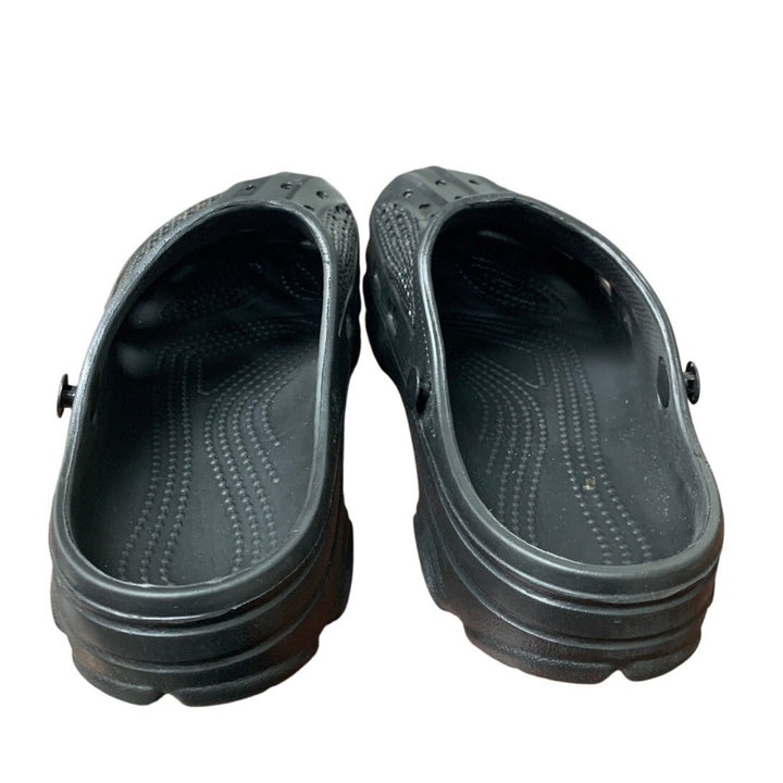 Beslip Mens 9.5 Womens 10.5 Black No Heel Strap Slip On Arch Support Clog Shoes