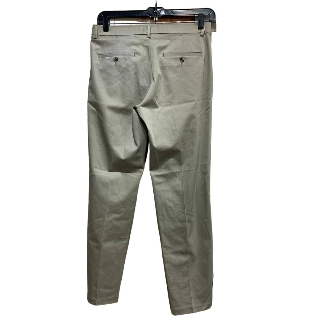 Haggar Mens 32 Straight Fit Premium No Iron PolyCotton Flat Front Khaki Pants