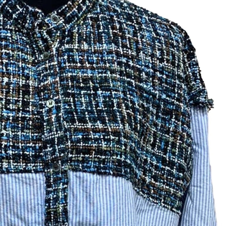 Zara Basic Collection Large Button Down Woven Striped Long Sleeve Casual Shirt