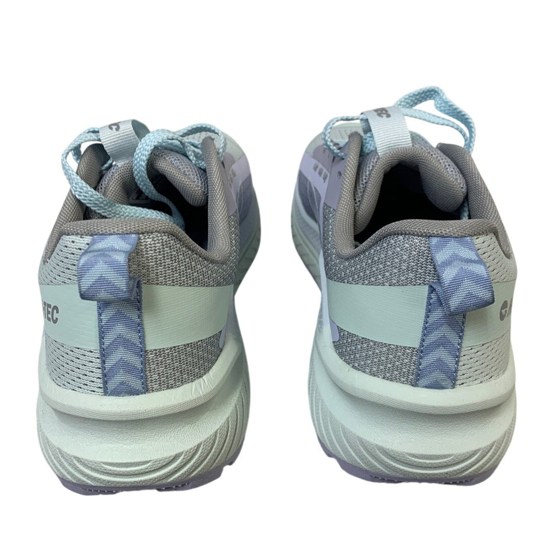 New In Box Hi-Tec Women Size 8.5 Purple Gray Mesh Lace Up Cushion Athletic Shoes