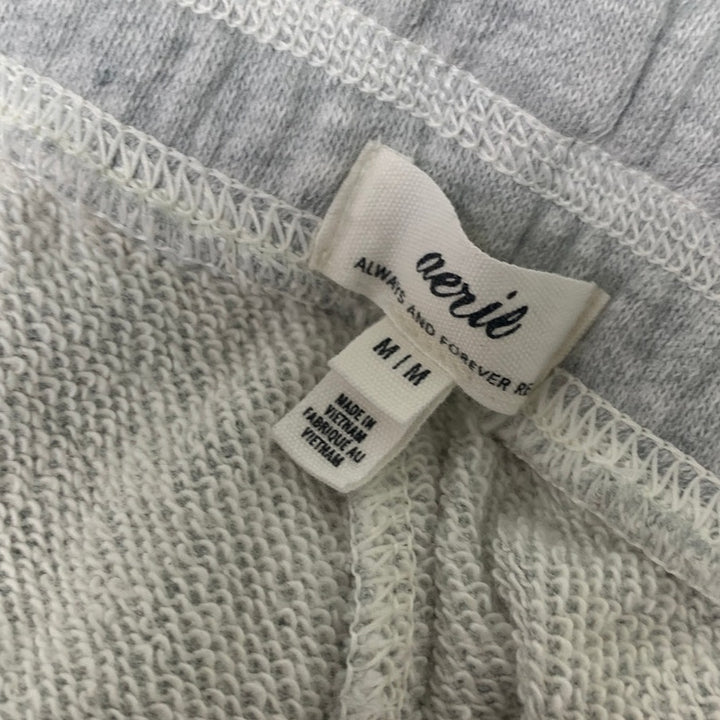 New Aerie Womens Medium Elastic Waist Heathered Gray Jogger Sweatpants
