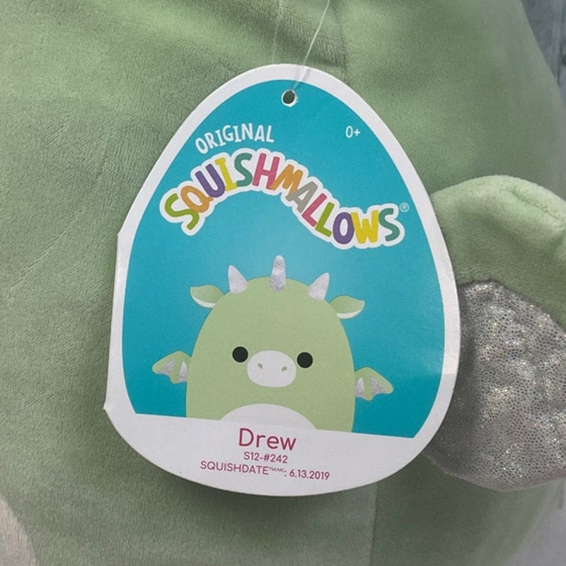 Original Squishmallows Drew the Green Dragon 13" Stuffed Animal Plush w Tag