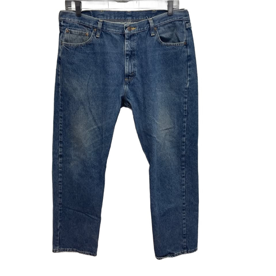 Lot of 2 Wrangler Mens 38 X 32 100% Cotton Medium Wash Denim Blue Jeans