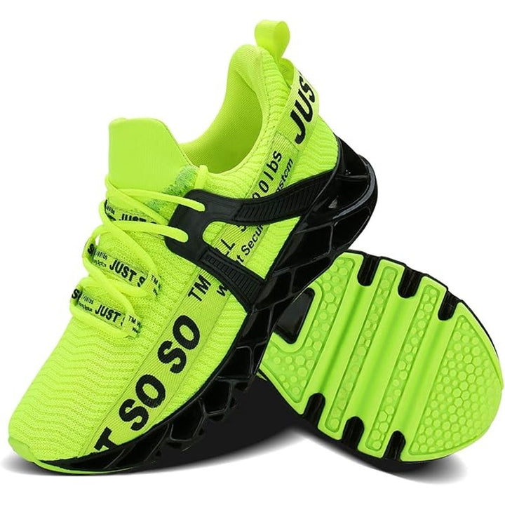 New Umyogo Womens Size 9 Neon Yellow Lace Up Sport Running Athletic Shoes