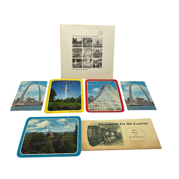Vintage St Louis Gateway Arch Six Flags Procter &amp; Gamble Falstaff Postcard Lot
